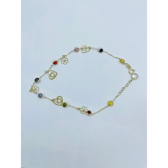 Ankle Bracelet Hollow 10K Yellow Gold 10" | Kay ❤️ 10k Gold Ankle Bracelet dainty